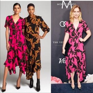 A.L.C. Cora Floral-Print Silk Midi Wrap Dress